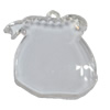 Transparent Acrylic Pendant, 43x52mm, Hole:Approx 3mm, Sold by Bag 