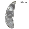 Transparent Acrylic Pendant, 13x46mm, Hole:Approx 1mm, Sold by Bag