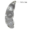 Transparent Acrylic Pendant, 16x55mm, Hole:Approx 1mm, Sold by Bag