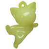 Imitate Jade Acrylic Pendant, 22x30mm, Hole:Approx 2mm，Sold by Bag 
