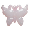 Imitate Jade Acrylic Pendant, Butterfly, 41x31mm, Hole:Approx 1mm，Sold by Bag 