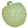 Imitate Jade Acrylic Pendant, Apple, 18x20mm, Hole:Approx 1mm，Sold by Bag 