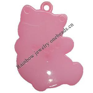 Imitate Jade Acrylic Pendant, 44x45mm, Hole:Approx 3mm，Sold by Bag 