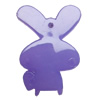Imitate Jade Acrylic Pendant, Rabbit, 25x37mm, Hole:Approx 1mm，Sold by Bag 