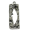 Pendant Zinc Alloy Jewelry Findings Lead-free, Rectangle 39x13mm Hole:2mm, Sold by Bag