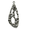 Pendant Zinc Alloy Jewelry Findings Lead-free, 48x18mm Hole:2mm, Sold by Bag