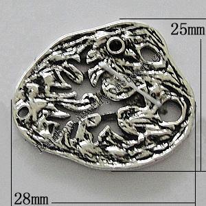 Pendant Zinc Alloy Jewelry Findings Lead-free, 25x28mm, Sold by Bag