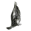 Pendant Zinc Alloy Jewelry Findings Lead-free, Leaf 45x26m Hole:3mm, Sold by Bag