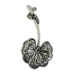 Pendant Zinc Alloy Jewelry Findings Lead-free, Leaf 53x25mm Hole:2mm, Sold by Bag
