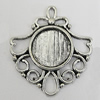 Zinc Alloy Cabochon Settings, 30x27mm, Sold by bag