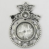 Zinc Alloy Cabochon Settings, 33x23mm Hole:2mm, Sold by bag