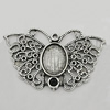 Zinc Alloy Cabochon Settings, Butterfly 45x28mm Hole:2mm, Sold by Bag