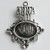 Zinc Alloy Cabochon Settings, 33x27mm Hole:2mm, Sold by Bag