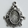 Zinc Alloy Cabochon Settings, 30x25mm Hole:2mm, Sold by Bag
