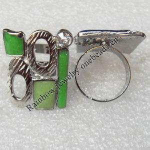 Metal Alloy Ring, 22x27mm, Sold by Dozen