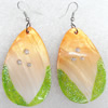 Shell Earring, Teardrop, 35x55x75mm, Sold by pair