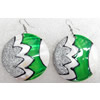 Shell Earring, Flat Round, 50x70mm, Sold by pair