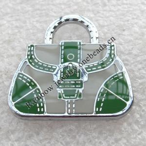 Zinc Alloy Enamel Pendant,25x23mm, Hole:6mm, Sold by PC