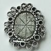 Zinc Alloy Cabochon Settings, 24x20mm, Sold by Bag