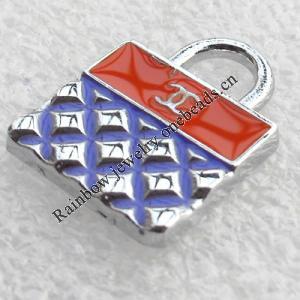 Zinc Alloy Enamel Pendant,15x20mm, Hole:6mm, Sold by PC