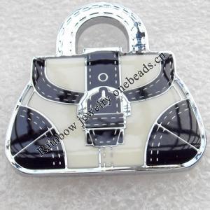 Zinc Alloy Enamel Pendant,35x34mm, Hole:6mm, Sold by PC