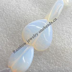 Moonstone Beads，Flat Heart, 25mm, Hole:About 1.5mm, Sold per 16-Inch Strand