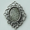 Zinc Alloy Cabochon Settings, Diamond 28x22mm, Sold by Bag