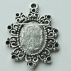 Zinc Alloy Cabochon Settings, 29x22mm Hole:2mm, Sold by Bag