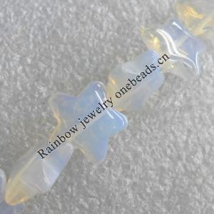 Moonstone Beads，Star, 14mm, Hole:About 1.5mm, Sold per 16-Inch Strand