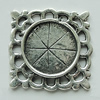 Zinc Alloy Cabochon Settings, Square 23mm, Sold by Bag