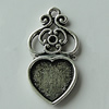 Zinc Alloy Cabochon Settings, 29x15mm Hole:1.5mm, Sold by Bag