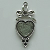 Zinc Alloy Cabochon Settings, 39x18mm Hole:2mm, Sold by Bag