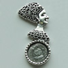 Zinc Alloy Cabochon Settings, 33x16mm, Sold by Bag