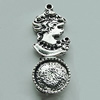 Zinc Alloy Cabochon Settings, 39x15mm Hole:2mm, Sold by Bag