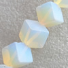 Moonstone Beads，Cube, 8mm, Hole:About 1.5mm, Sold per 16-Inch Strand