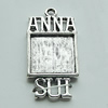 Zinc Alloy Cabochon Settings, 30x15mm Hole:2mm, Sold by Bag