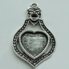 Zinc Alloy Cabochon Settings, 33x21mm Hole:2mm, Sold by Bag