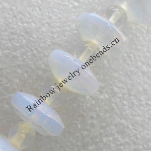 Moonstone Beads，Rondelle, 13x6mm, Hole:About 1.5mm, Sold per 16-Inch Strand