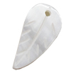 Carved Shell Pendant, Leaf, 19x10mm Hole:1mm, Sold by PC