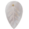 Carved Shell Pendant, Leaf, 18x12mm Hole:1mm, Sold by PC