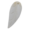 Carved Shell Pendant, Leaf, 32x13mm Hole:1mm, Sold by PC