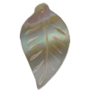 Carved Shell Pendant, Leaf, 23x13mm Hole:1mm, Sold by PC