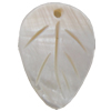 Carved Shell Pendant, Leaf, 27x20mm Hole:2mm, Sold by PC