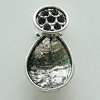 Zinc Alloy Cabochon Settings, Teardrop 21x12mm, Sold by Bag