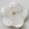 Carved Shell Beads, Flower, 10mm Hole:1mm, Sold by PC