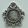 Zinc Alloy Cabochon Settings, 25x23mm Hole:1mm, Sold by Bag