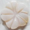 Carved Shell Cobochons, Flower, 11mm Hole:1mm, Sold by PC