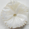 Carved Shell Beads, Flower, 11mm Hole:1mm, Sold by PC