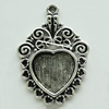 Zinc Alloy Cabochon Settings, 31x22mm Hole:2mm, Sold by Bag