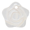 Carved Shell Pendant, Flower, 10mm Hole:1mm, Sold by PC